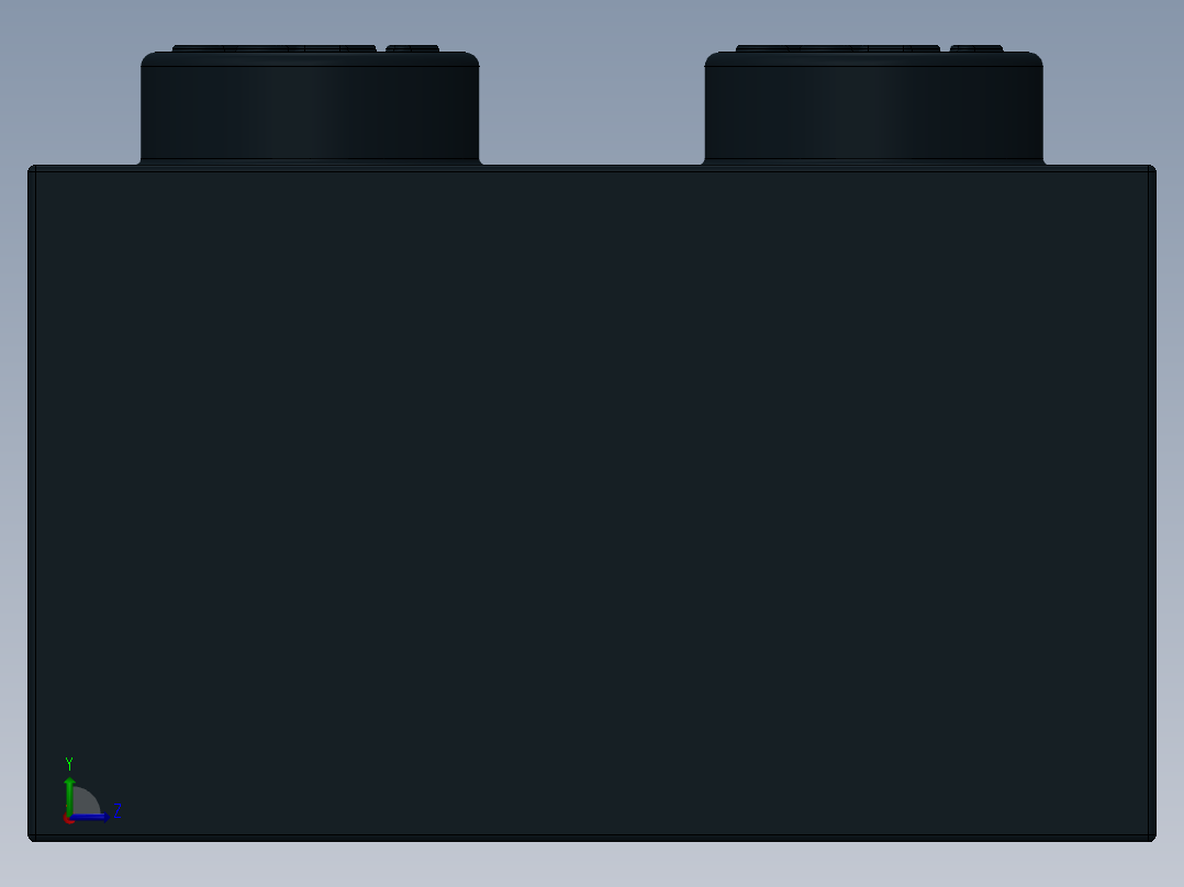 乐高套装 4421基本积木-4181144 - 2456 - 44237 Black Brick 2 x 6.SLDPRT左视图