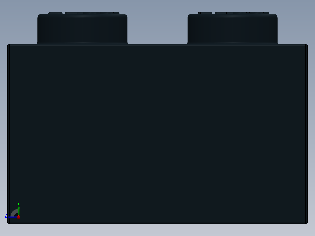 乐高套装 4421基本积木-4181144 - 2456 - 44237 Black Brick 2 x 6.SLDPRT右视图