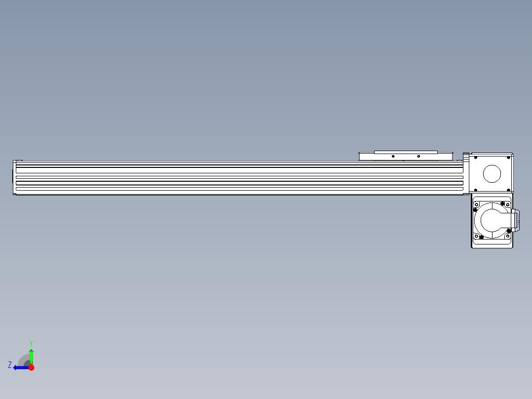 同步带全封闭直线模组TPA-HCB-110D-90-L500-RP-C-P40-N3右视图