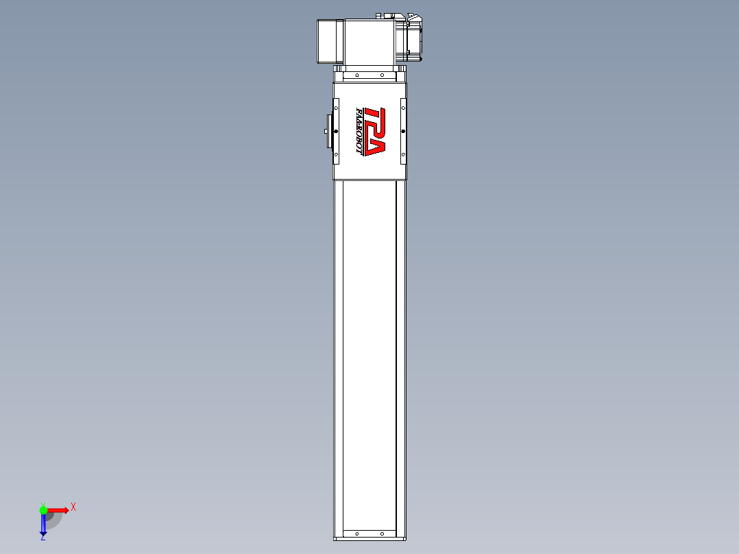 同步带全封闭直线模组TPA-HCB-110D-90-L500-RP-C-P40-N3俯视图