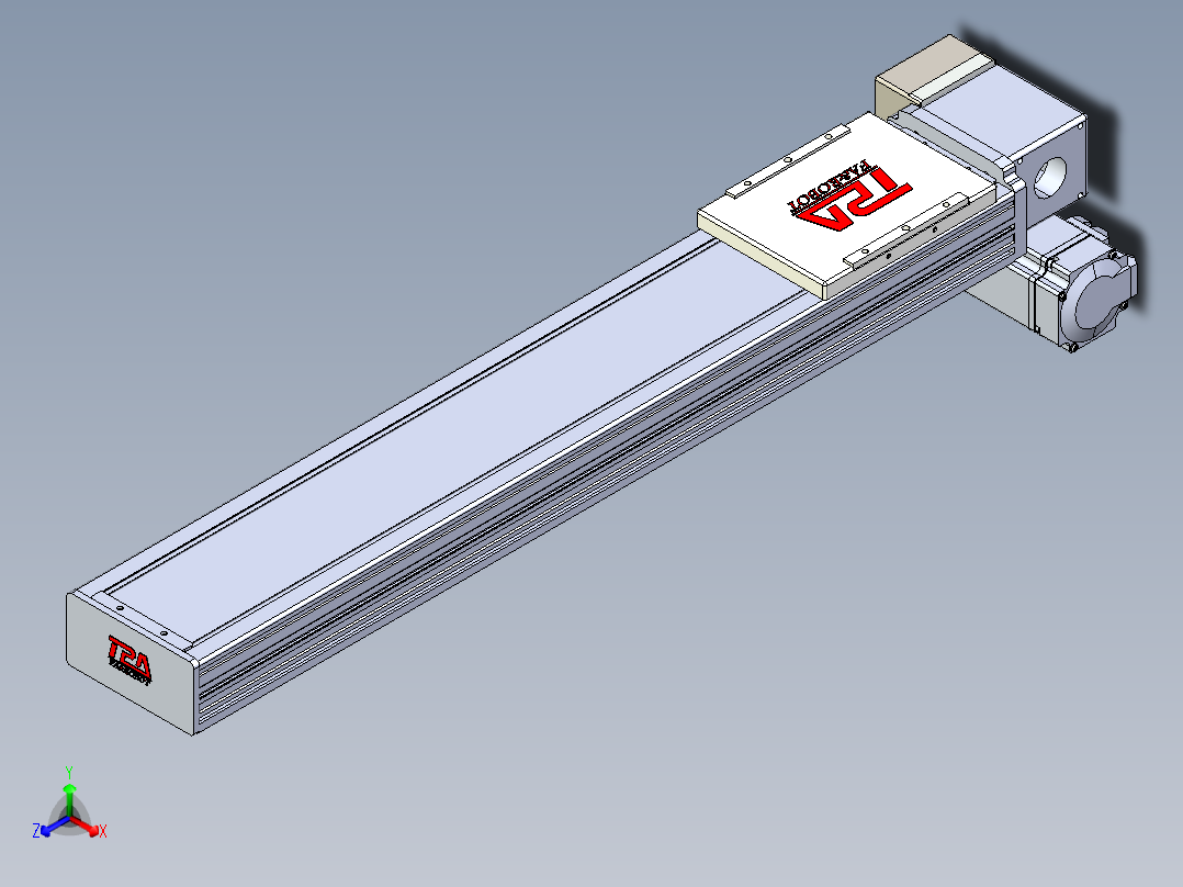 同步带全封闭直线模组TPA-HCB-110D-90-L500-RP-C-P40-N3正等轴测图