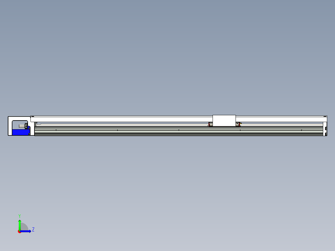 直线模组KKR86C-940A1-F0CS2_W设计图纸左视图