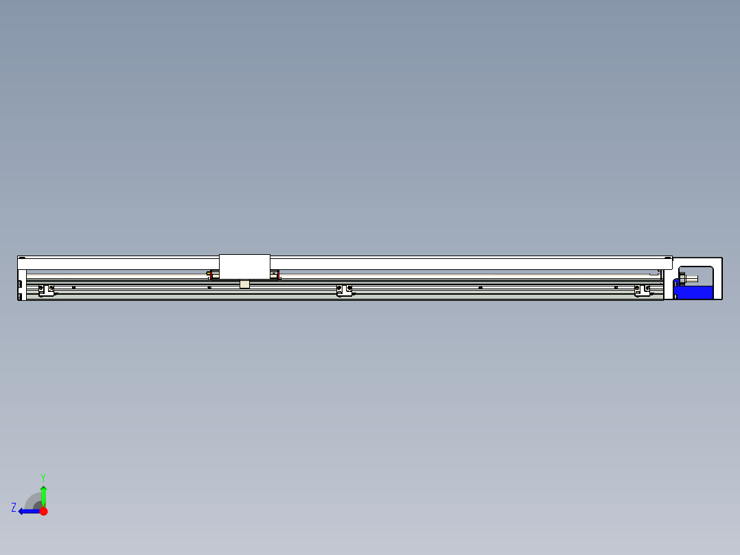 直线模组KKR86C-940A1-F0CS2_W设计图纸右视图