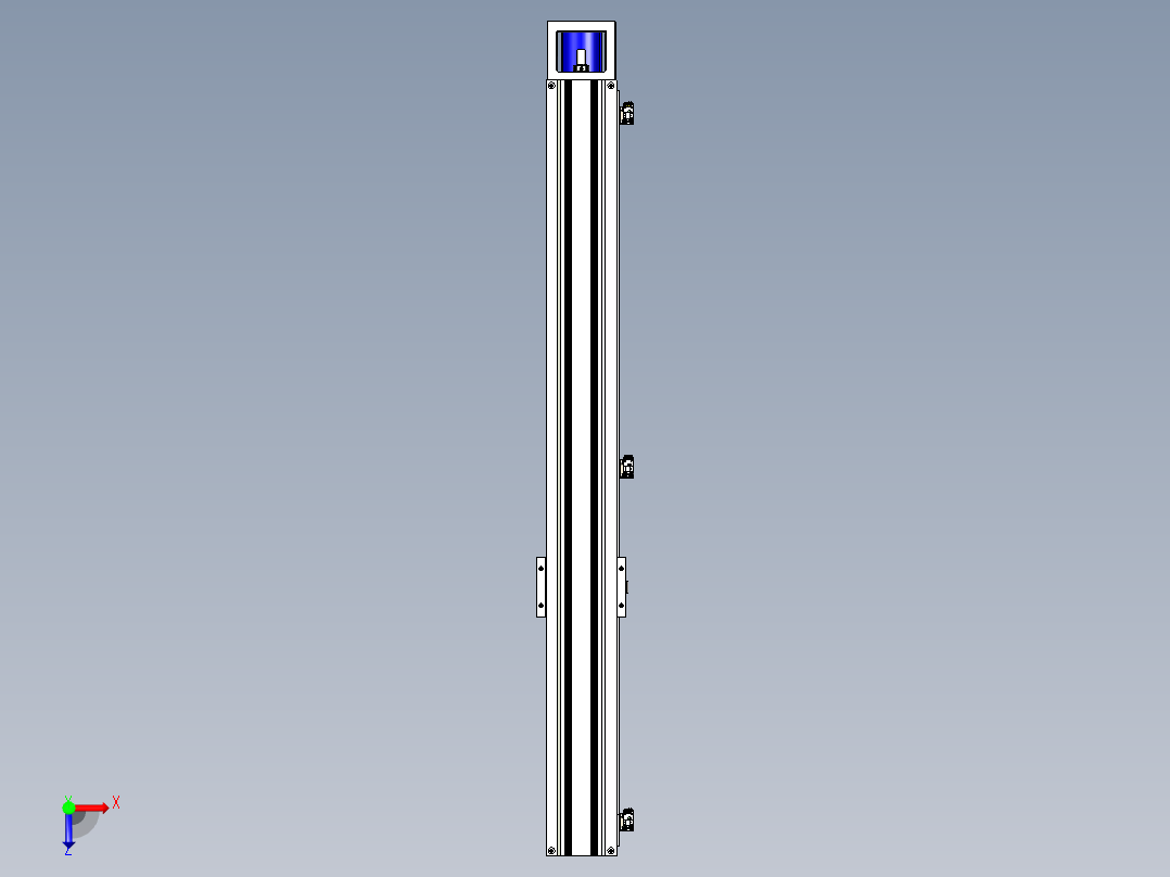 直线模组KKR86C-940A1-F0CS2_W设计图纸俯视图