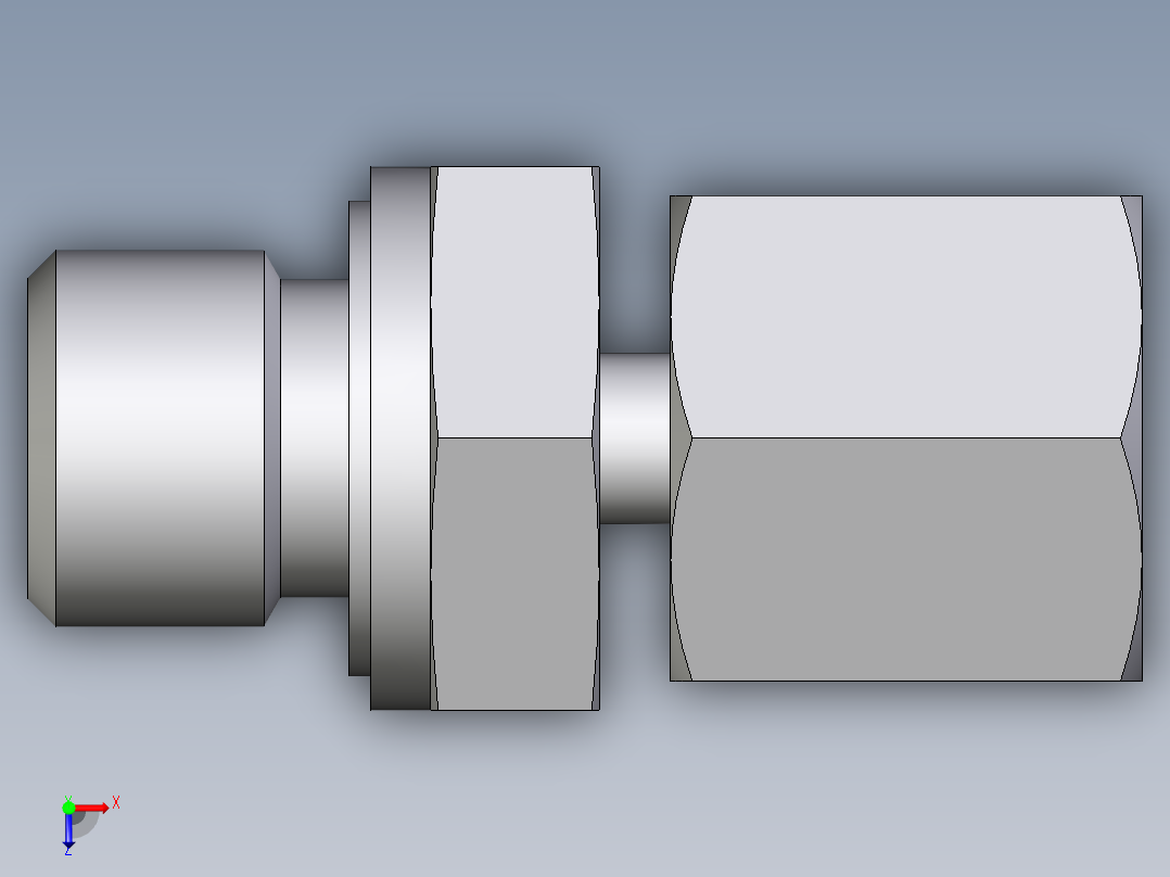 卡套式工业通用硬管接头EO_Standpipe_connector_EVGE06SREDCF俯视图