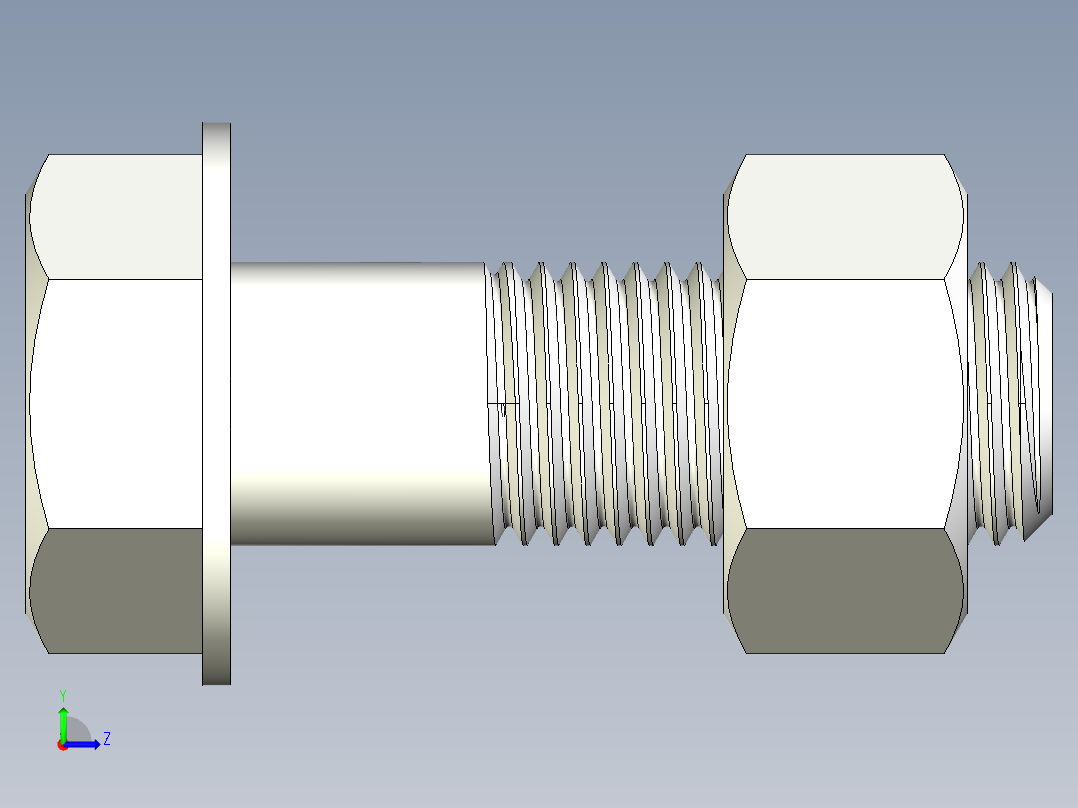 螺栓和螺母-M36 X 4.0.rar左视图
