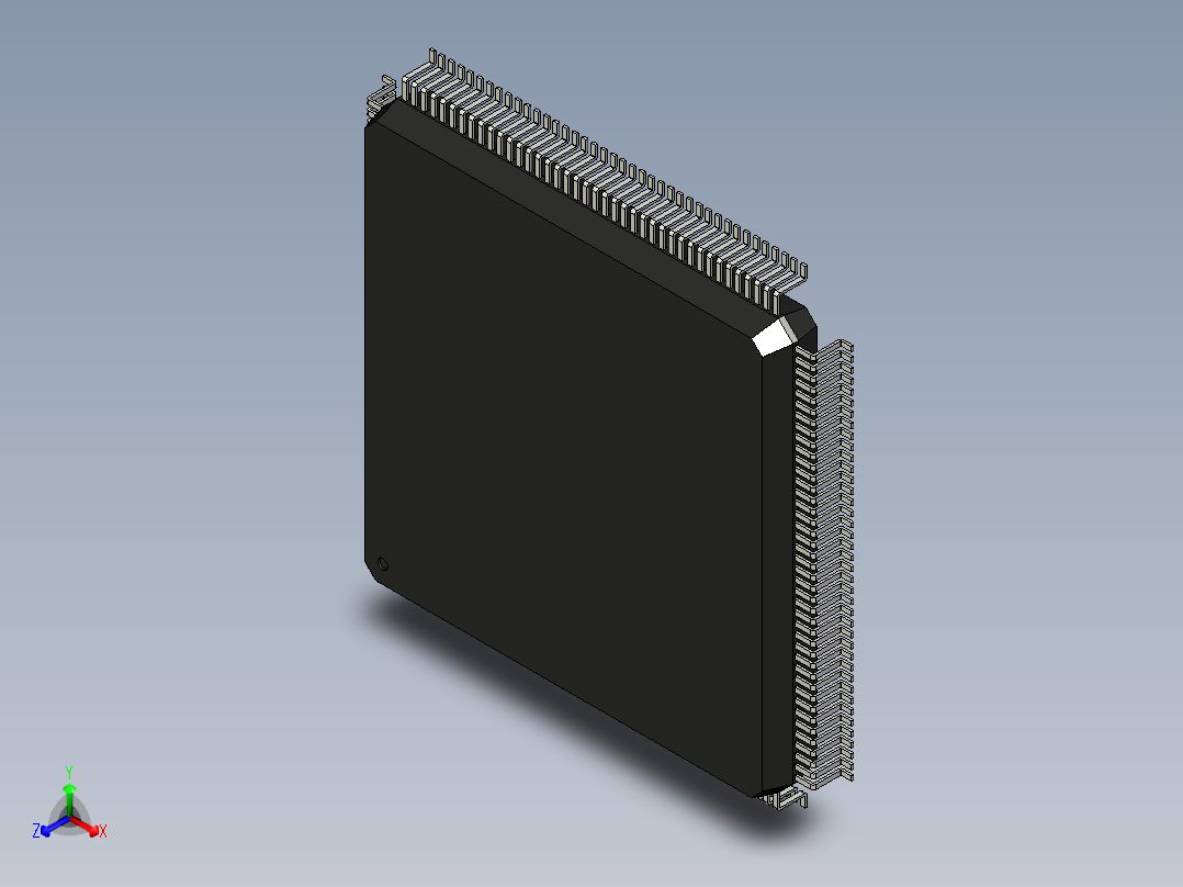 元器件3D封装QFP160_FPT-160P-M08167正等轴测图