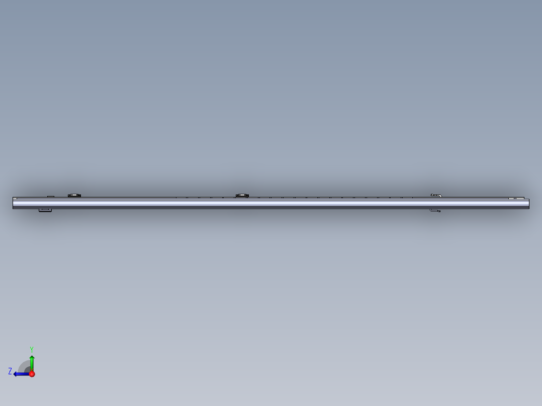 滑轨（左侧和右侧）550毫米抽屉导轨右视图
