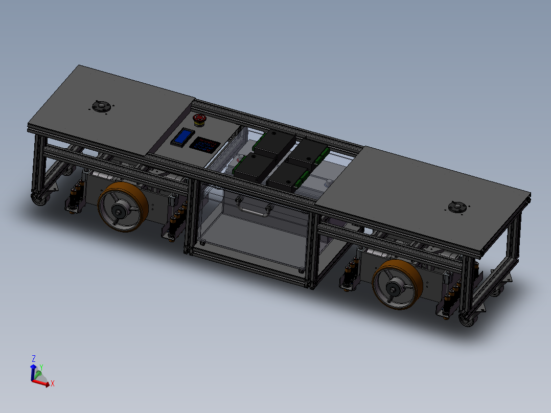 无盖铝型材AGV小车sw20