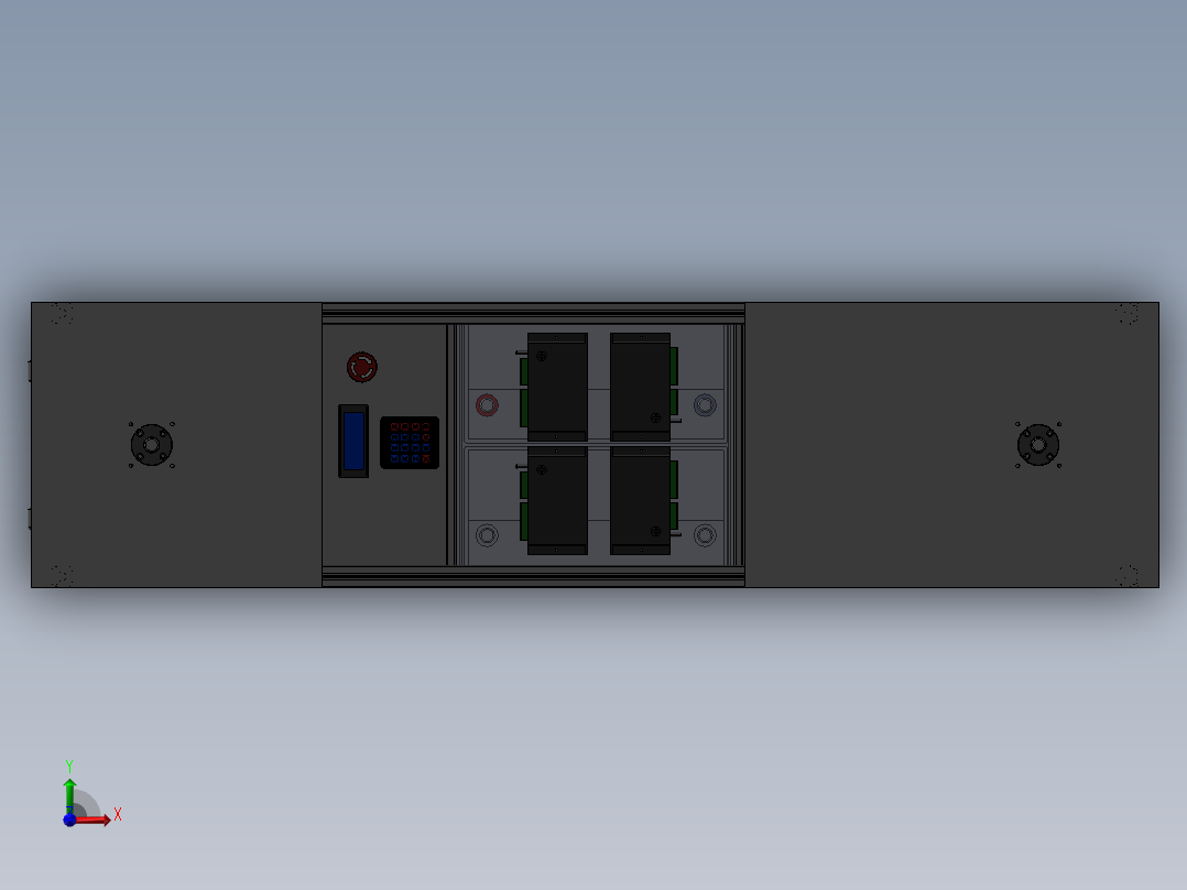无盖铝型材AGV小车sw20前视图