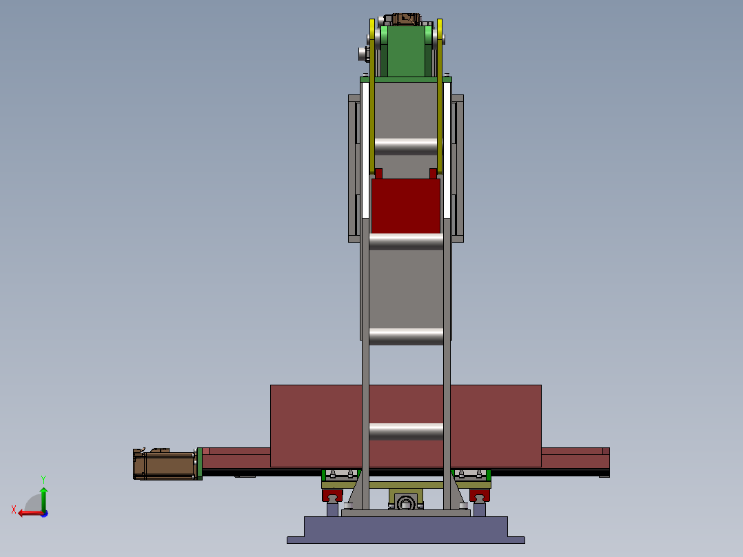 三轴数控铣床sw14可编辑后视图