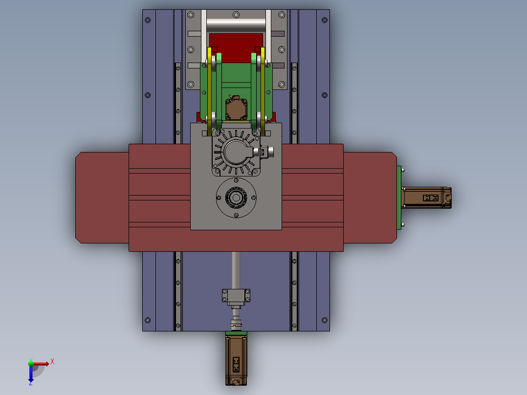 三轴数控铣床sw14可编辑俯视图