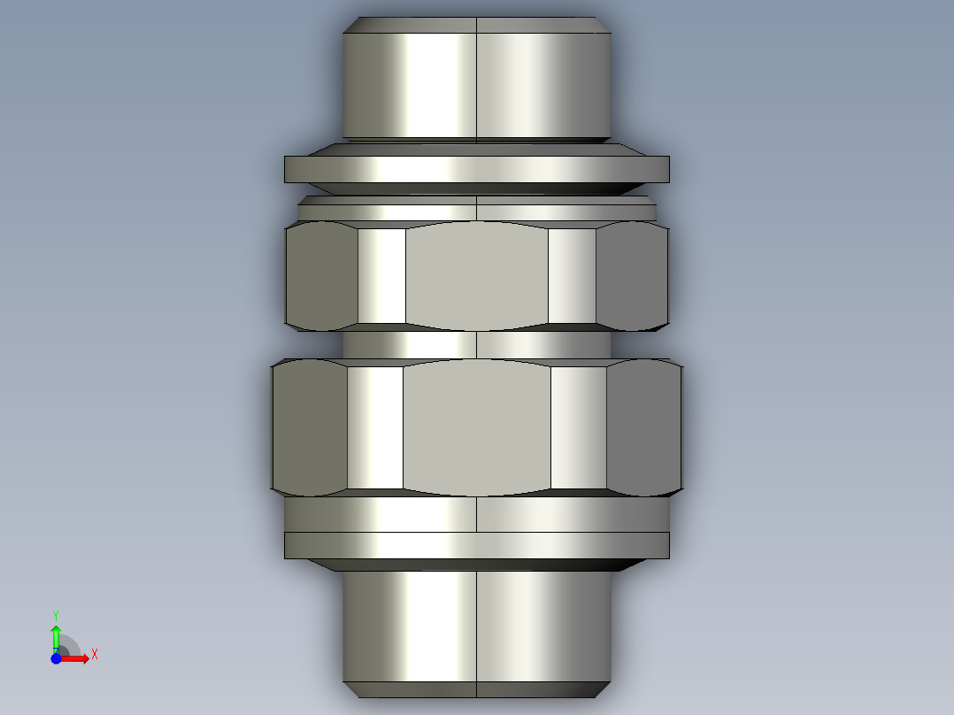 软管与硬管连接用工业通用接头0151_10_10_39前视图