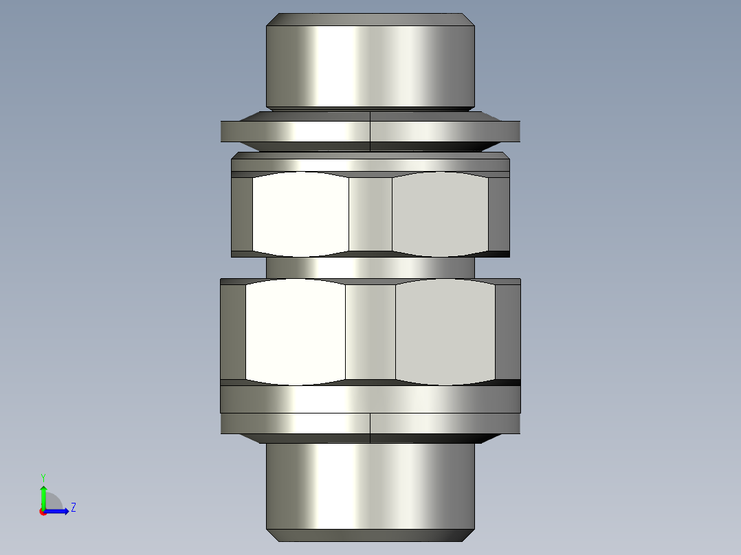 软管与硬管连接用工业通用接头0151_10_10_39左视图