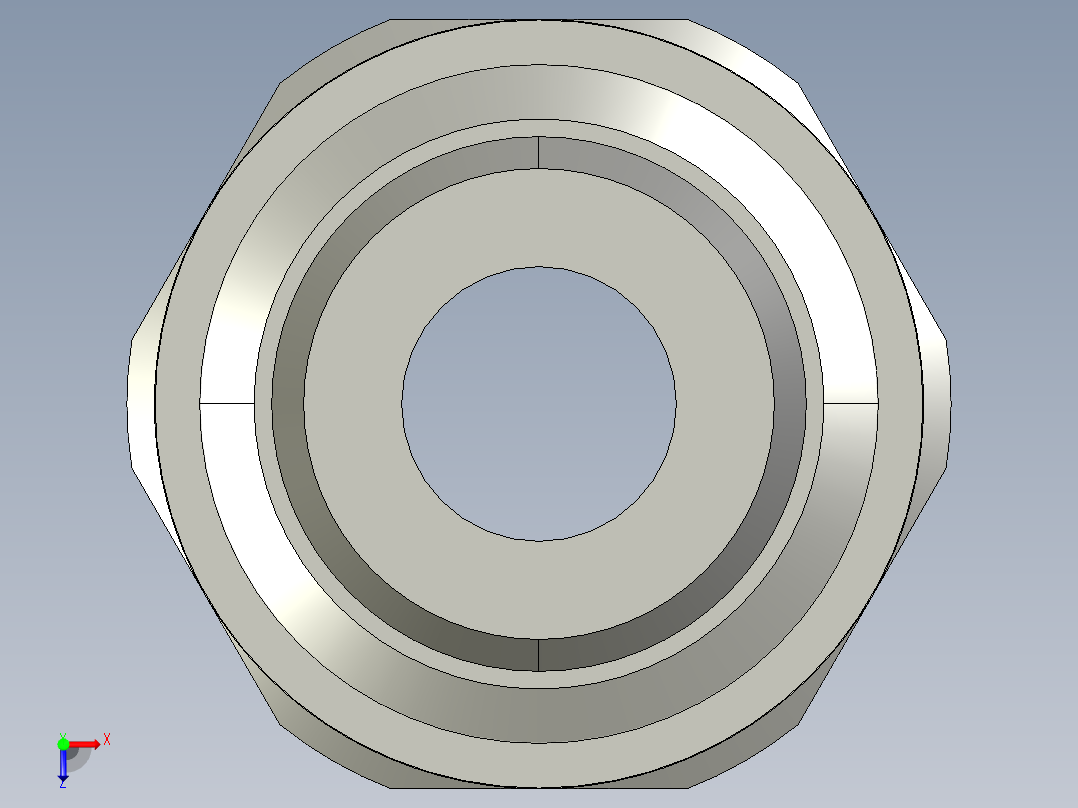 软管与硬管连接用工业通用接头0151_10_10_39俯视图