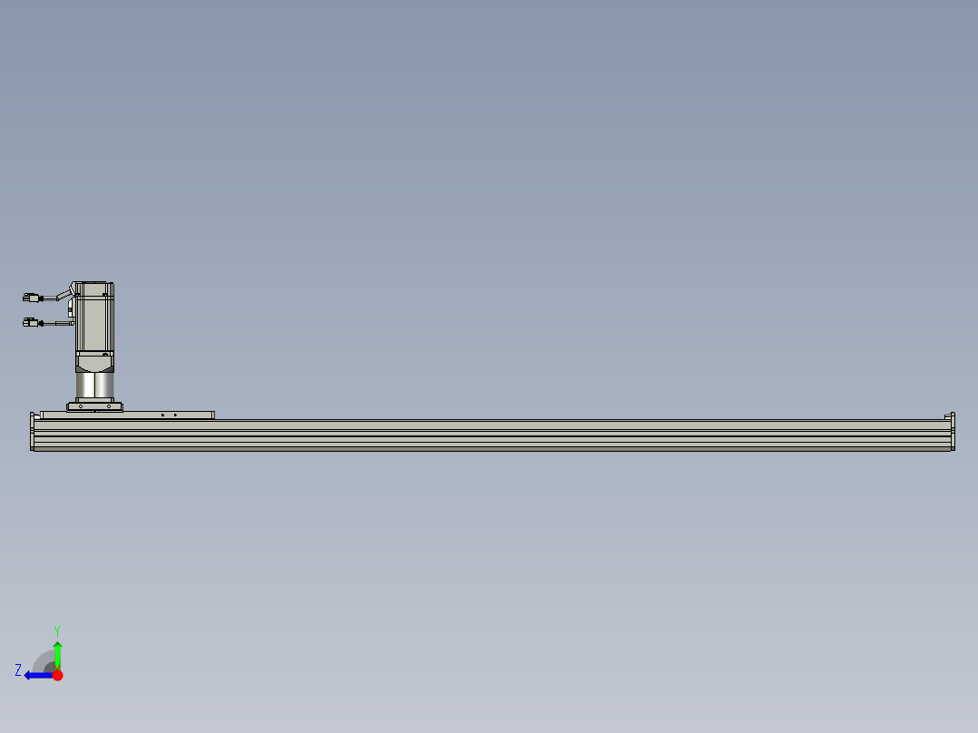 东锦齿条传动DH136G-S1150-BU-减速机+P400W右视图