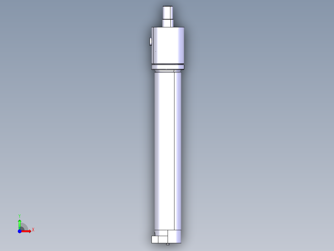 液压缸模型前视图
