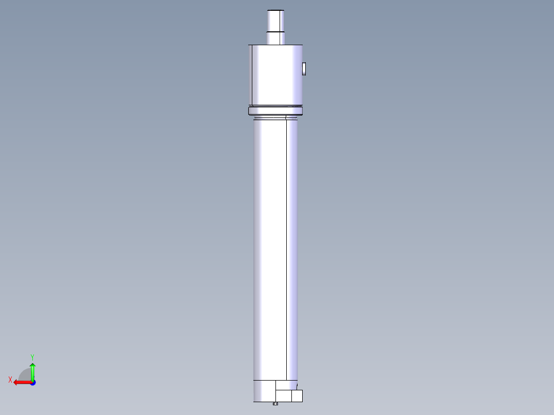 液压缸模型后视图