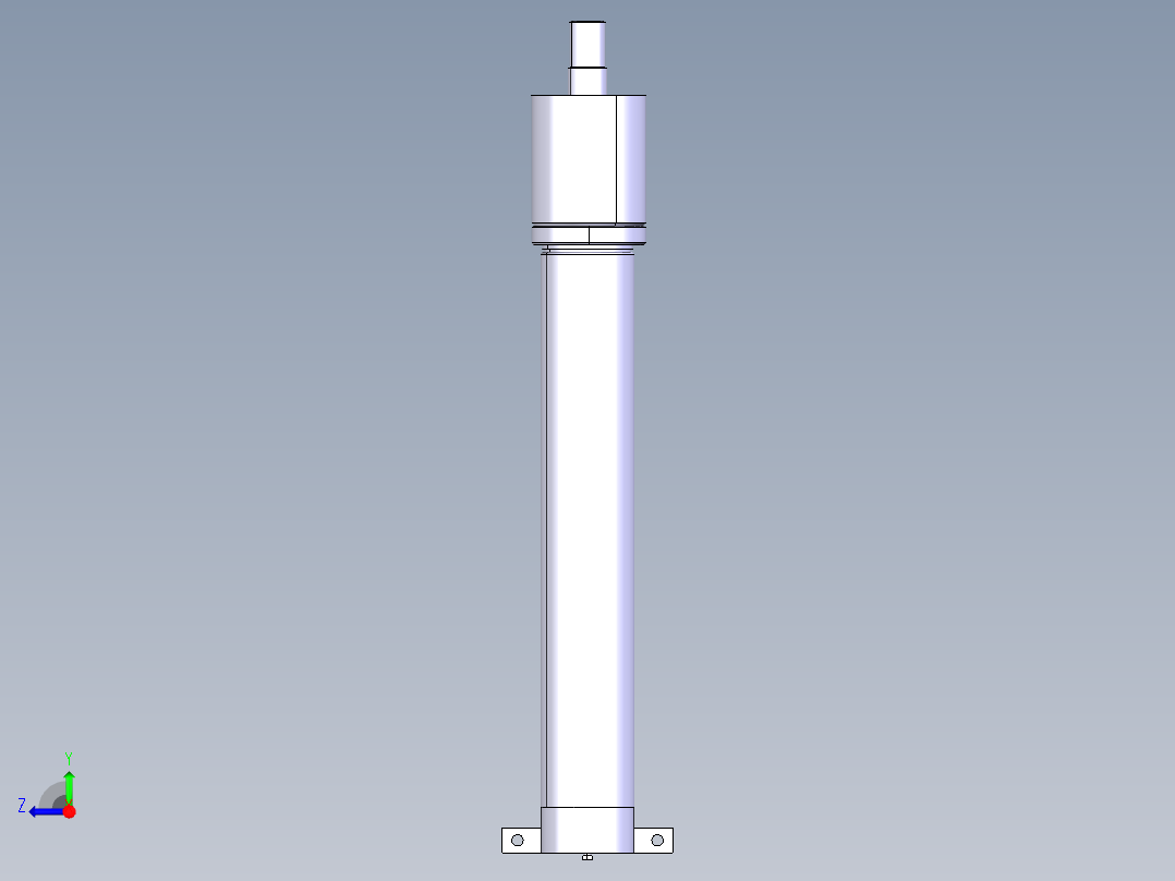 液压缸模型右视图