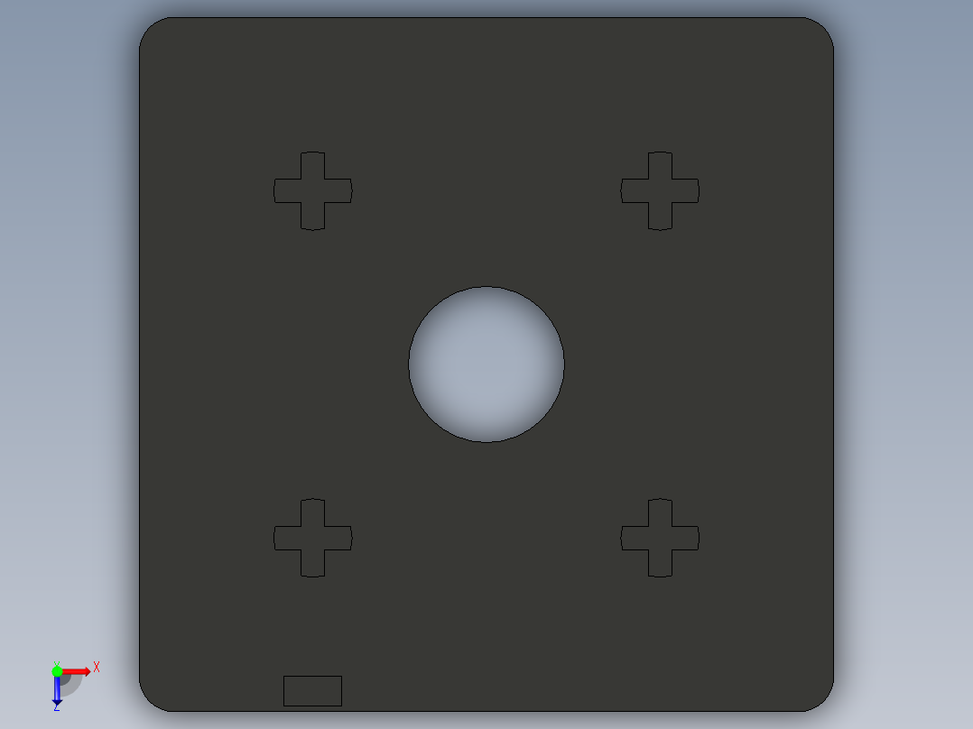 型材-BR 60X60 COVER CAP WITH HOLE KJN511876俯视图