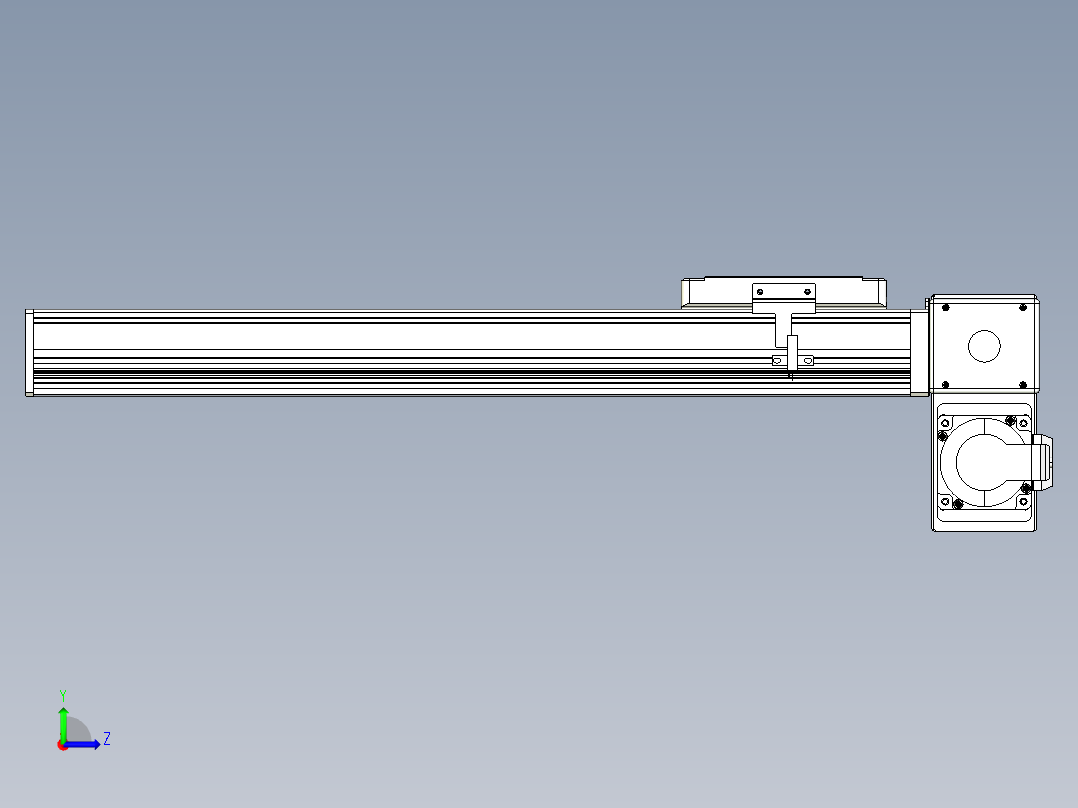 同步带全封闭直线模组TPA-HCB-105D-90-L350-RP-C-P20-N3左视图