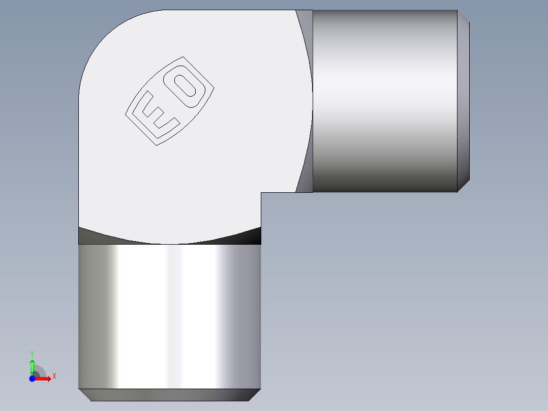 卡套式工业通用硬管接头EO_Union_elbow_W06SCFX前视图