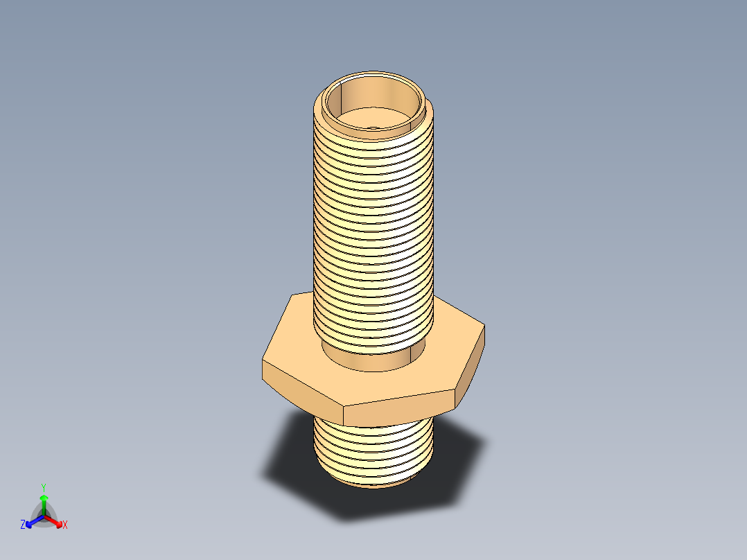 SMA接口46正等轴测图
