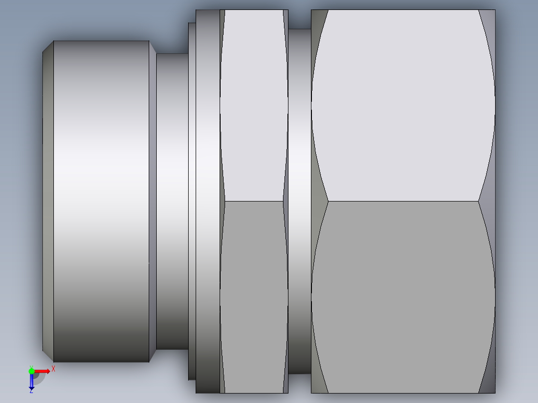卡套式工业通用硬管接头EO_Male_Stud_connector_GE35ZLREDCF俯视图