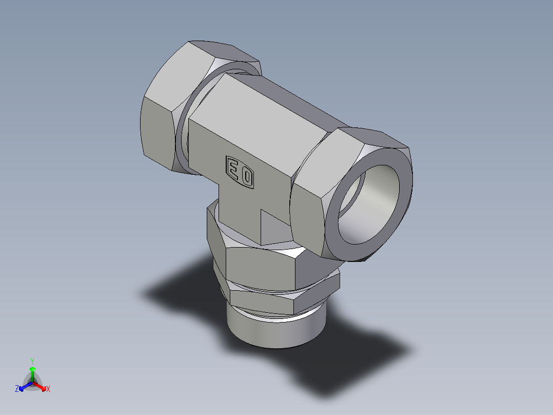 卡套式工业通用硬管接头EO_Assembled_adjustable_standpipe_branch_tee_EVT42LM71
