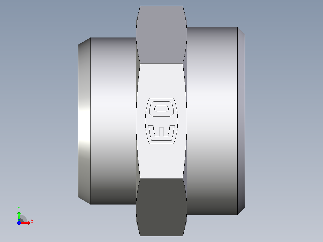 卡套式工业通用硬管接头EO_Weld_connector_AS42L71X前视图
