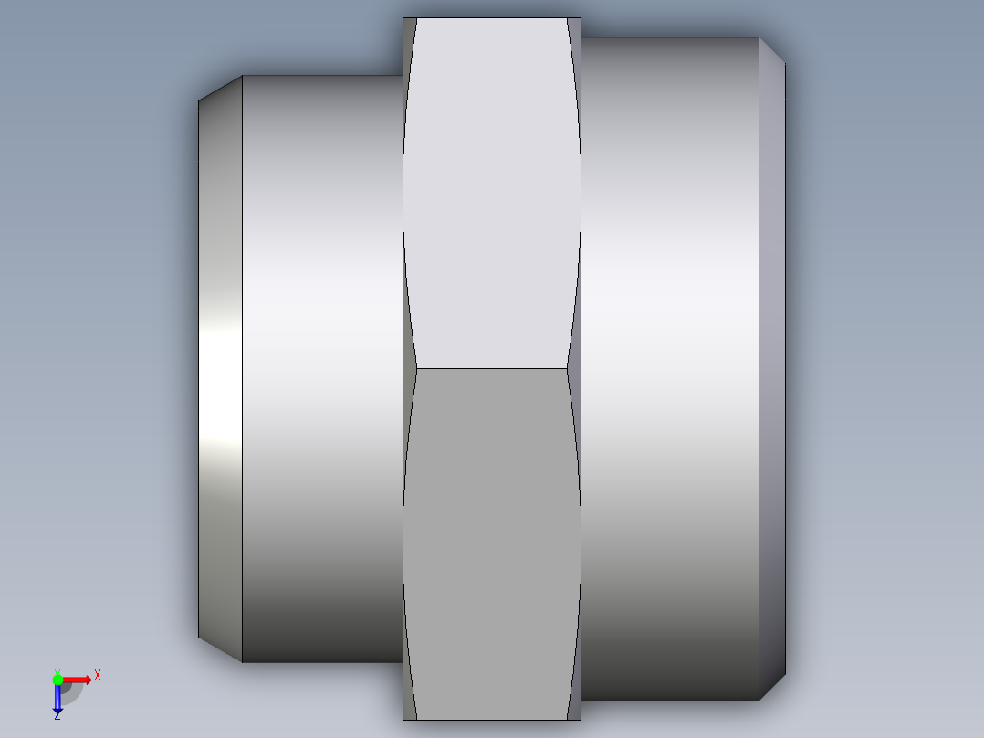 卡套式工业通用硬管接头EO_Weld_connector_AS42L71X俯视图