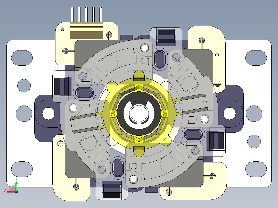 街机操纵杆模型三华JLF-TP-8YT48和16路门后视图