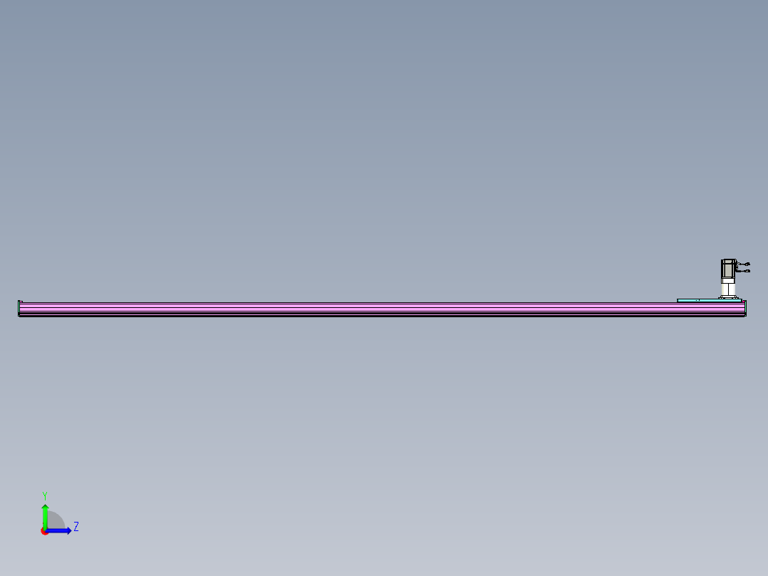 东锦齿条传动DH210G-L167-S3850-BU-减速机+P750W左视图