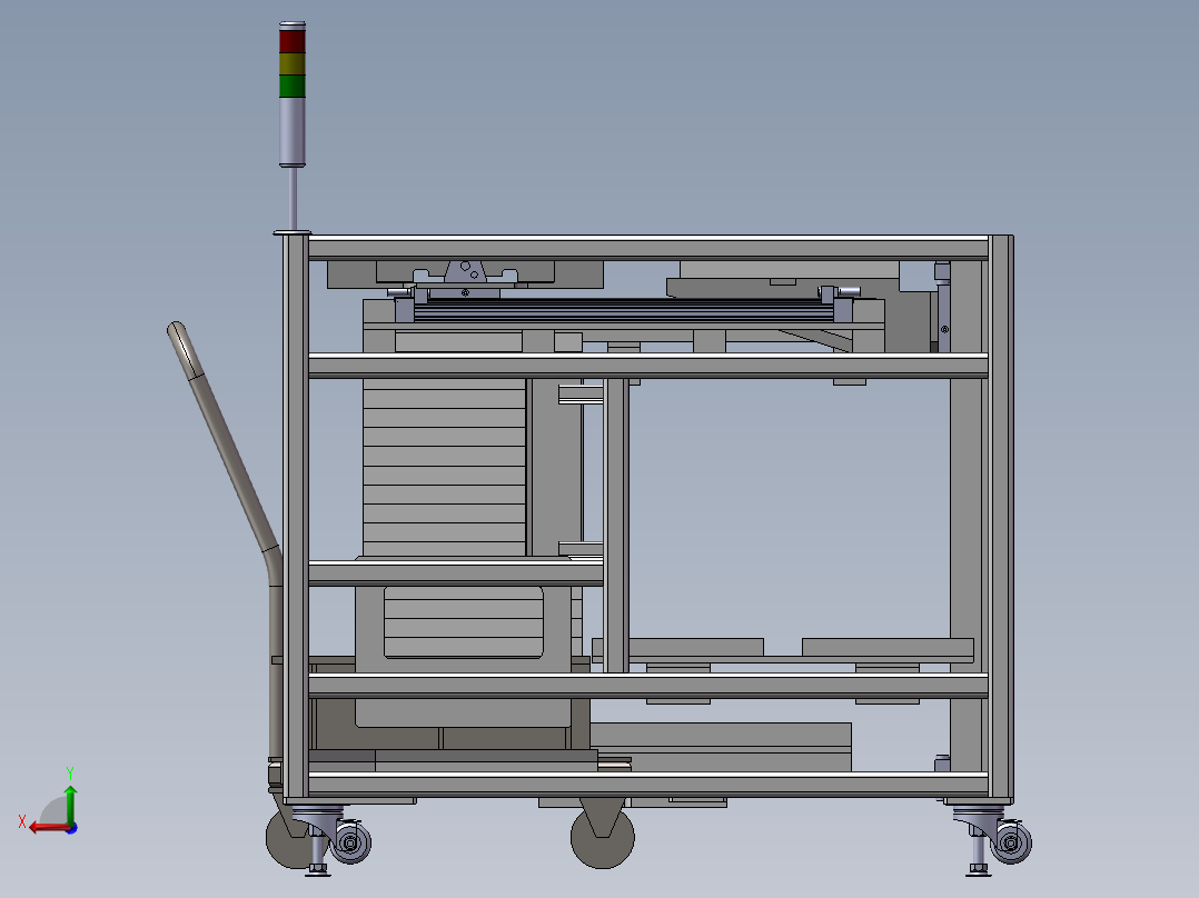 托盘交换机（工装小车后视图