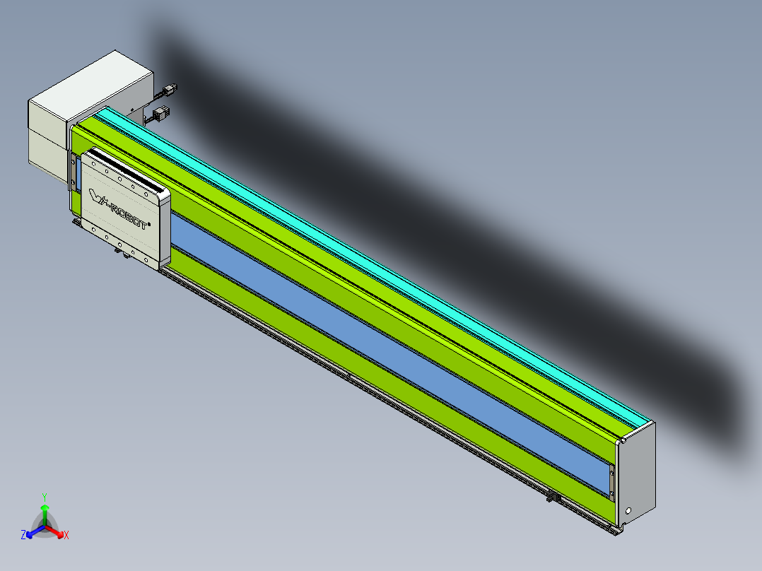 威洛博VBC同步带传动一无尘环境VBC17-L45-S950-BRD-ZP75-C3正等轴测图