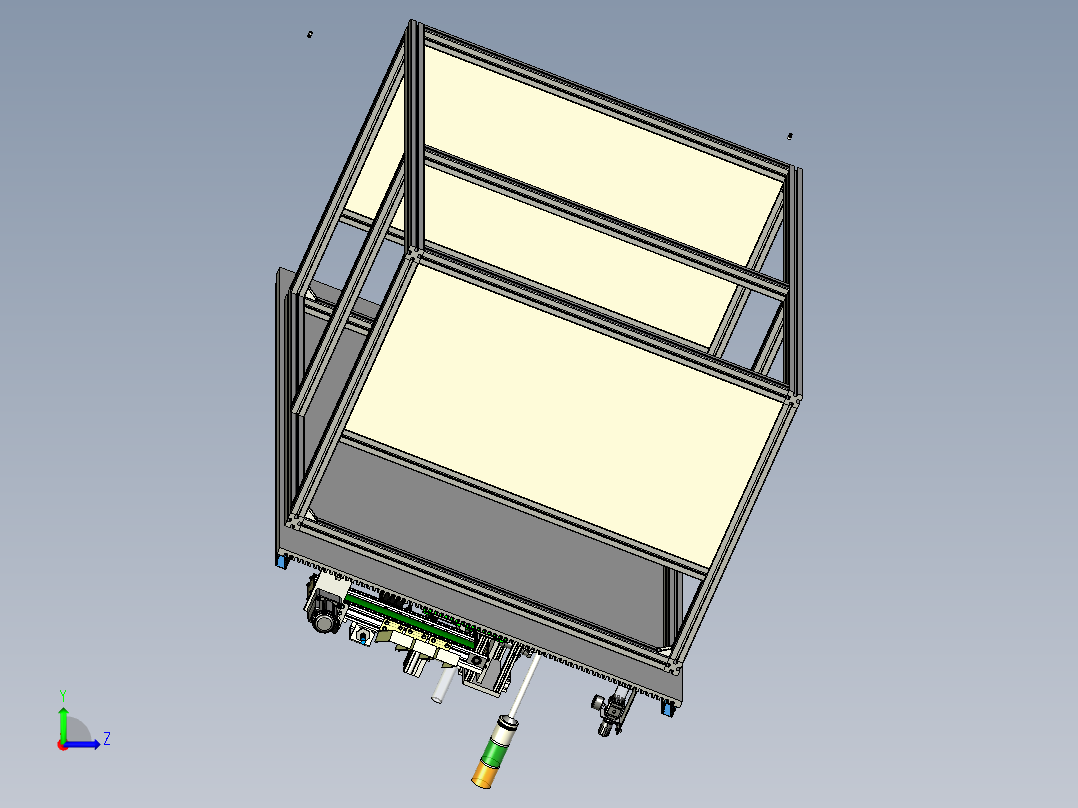 BR-807实训台三维模型含零件明细表格左视图