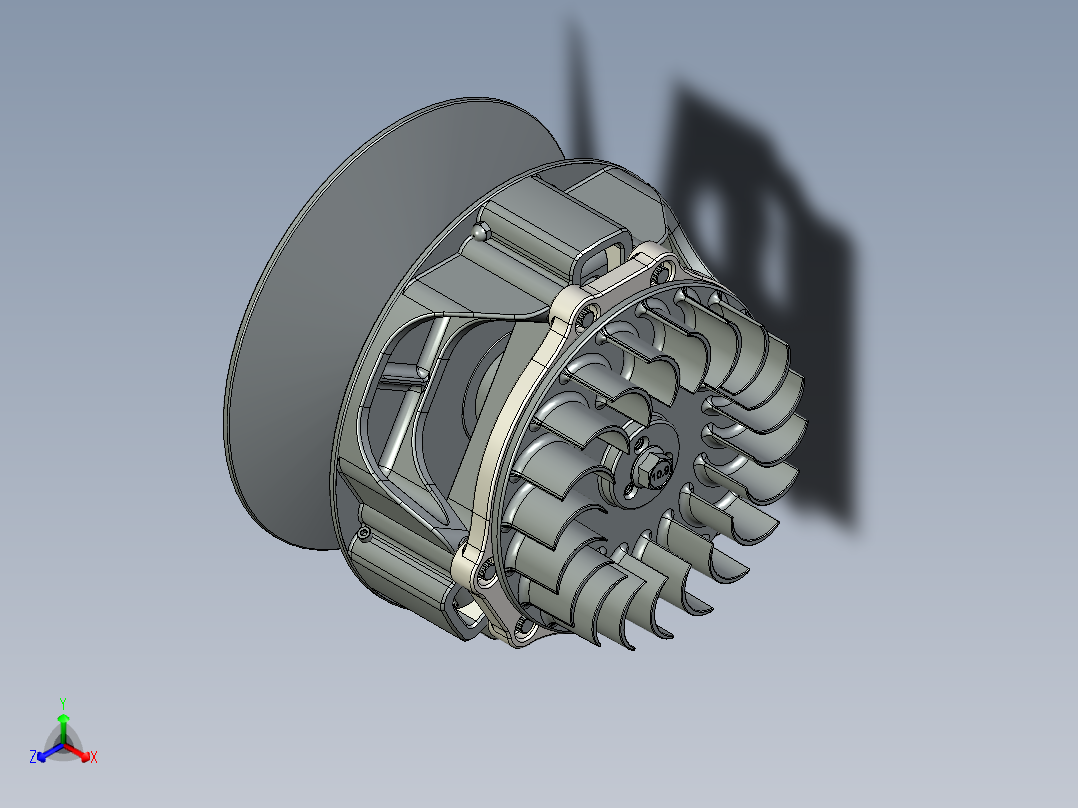 CVT无级变速器正等轴测图