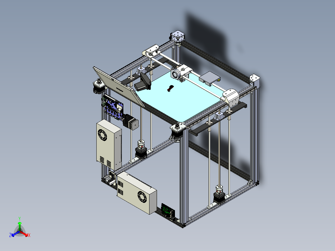 3340 X5S mockup 3D打印机 solidworks 三维模型图纸 设计素材3D