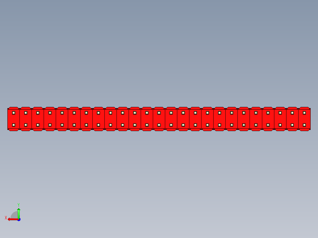 彩色公头100mil（2.54mm）系列-DS1021_red_2x25p_100mil_Type43_rev1.0后视图