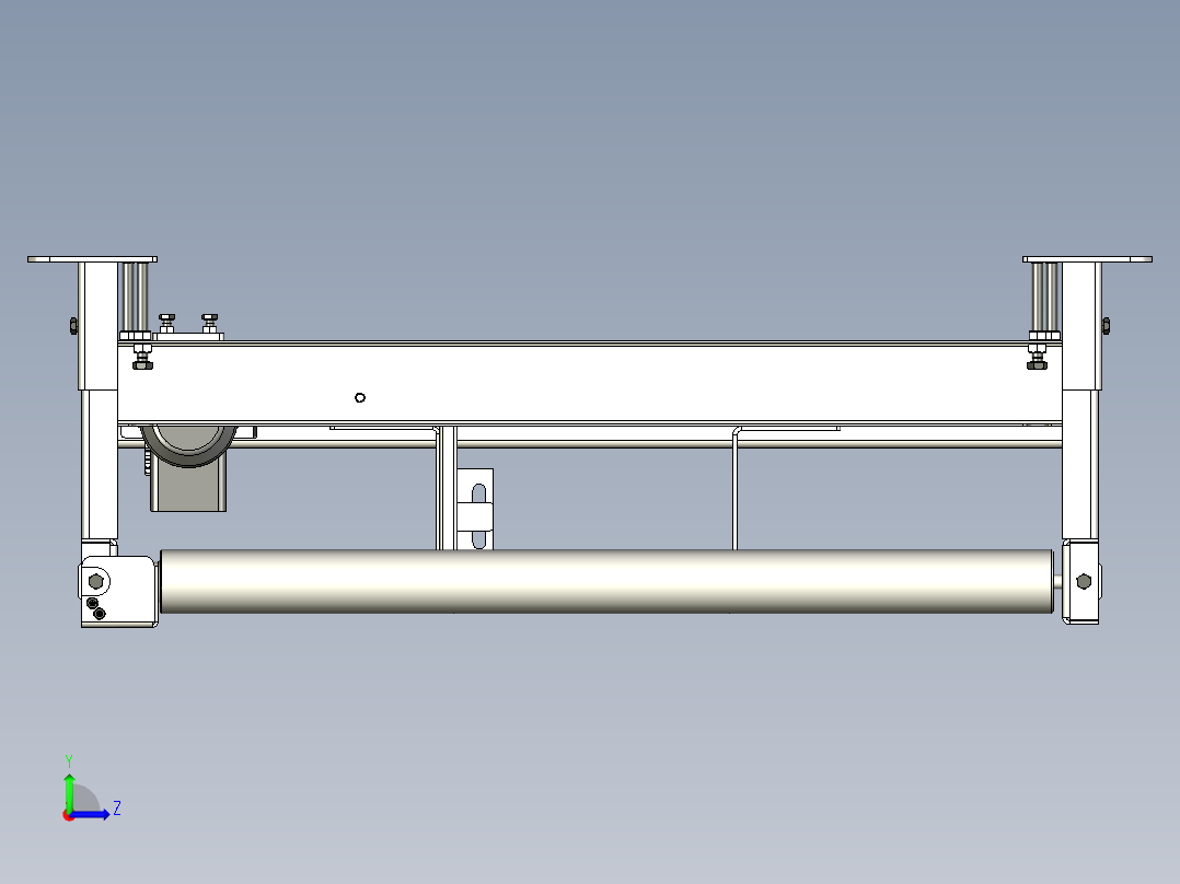滚筒输送机roller-conveyor-83-STP OBJ左视图