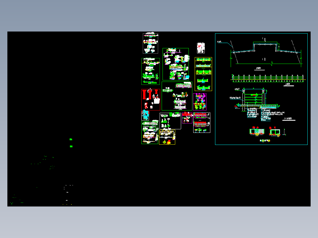 几十种围墙栏杆CAD施工设计图纸（最新）