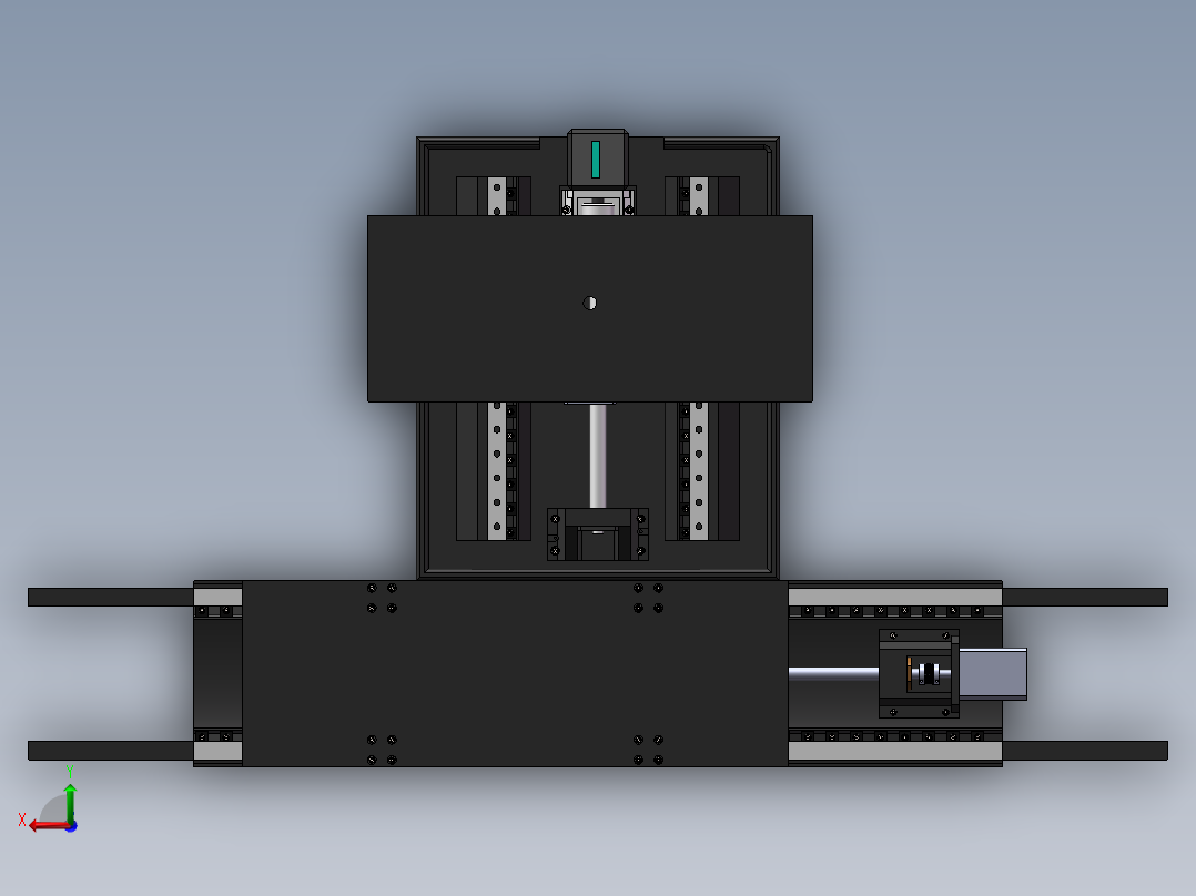 机床工作台后视图