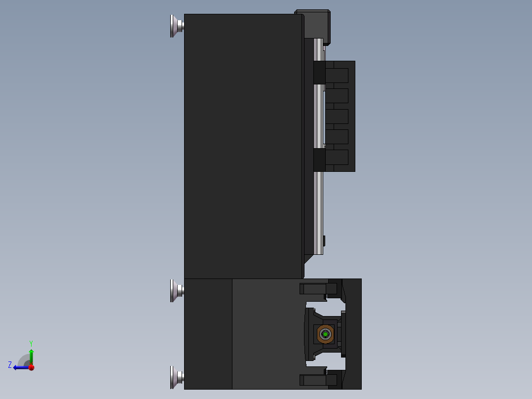 机床工作台右视图