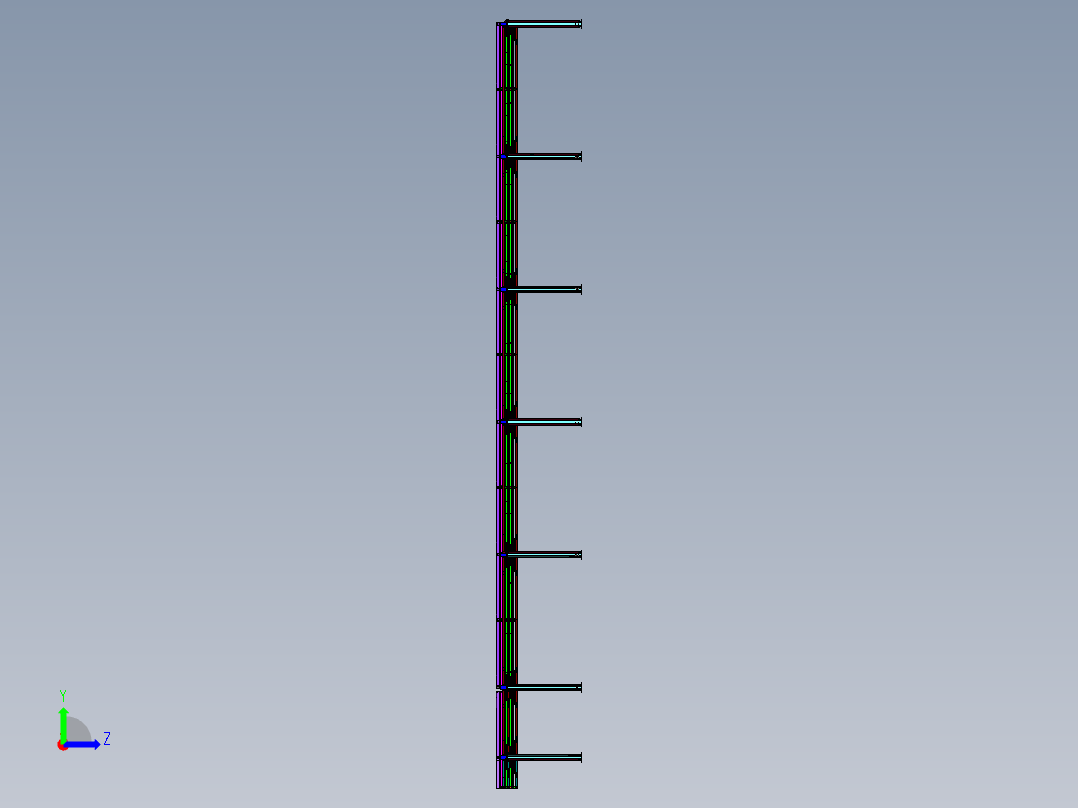 停车棚 停车楼 (6)左视图