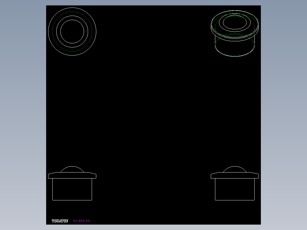 萬向滾珠61-2D多系列多零件图纸模型