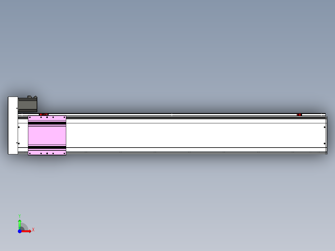 VF丝杆传动-一般环境VF22-L20-C-S1450-BR-P75-C4前视图