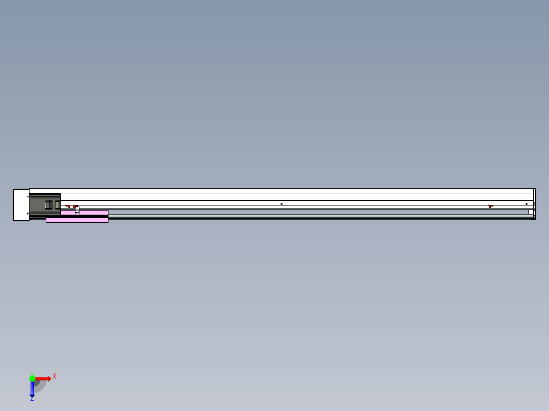 VF丝杆传动-一般环境VF22-L20-C-S1450-BR-P75-C4俯视图