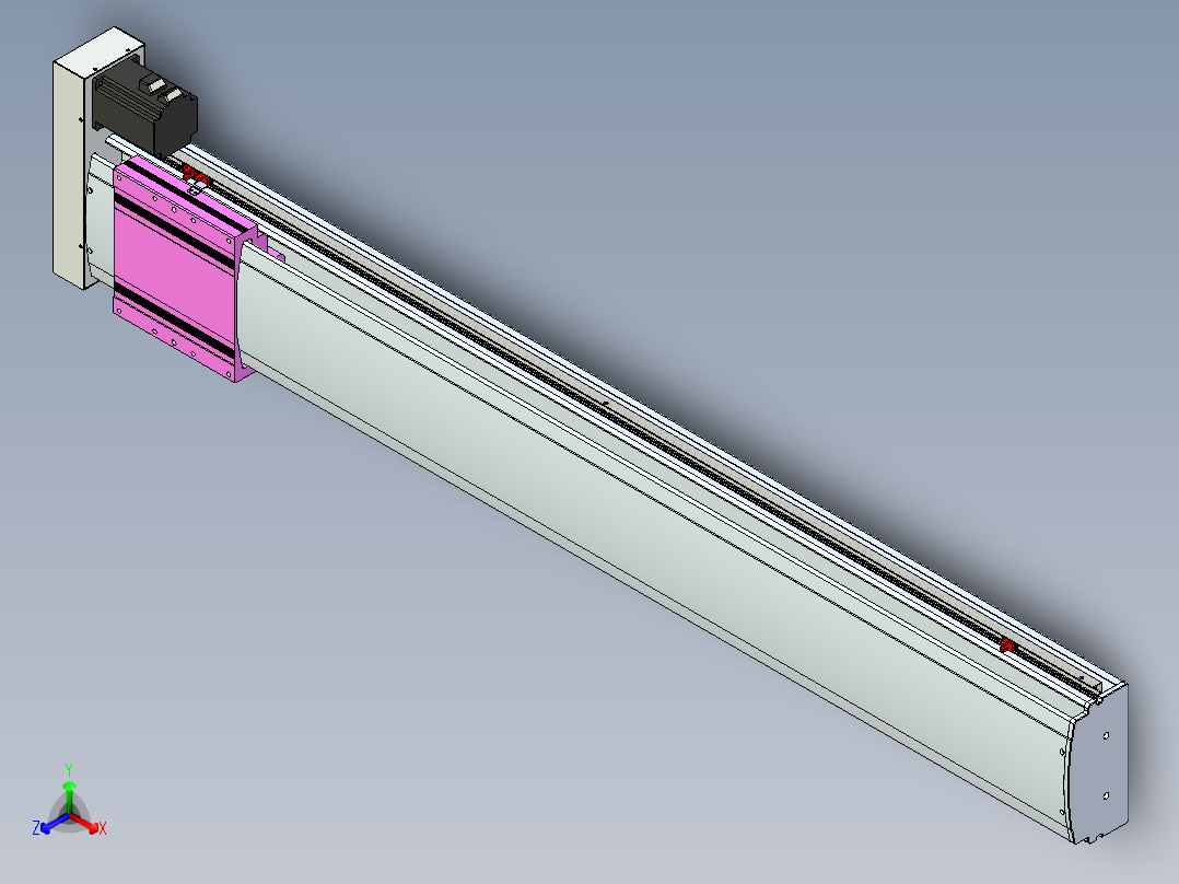 VF丝杆传动-一般环境VF22-L20-C-S1450-BR-P75-C4正等轴测图