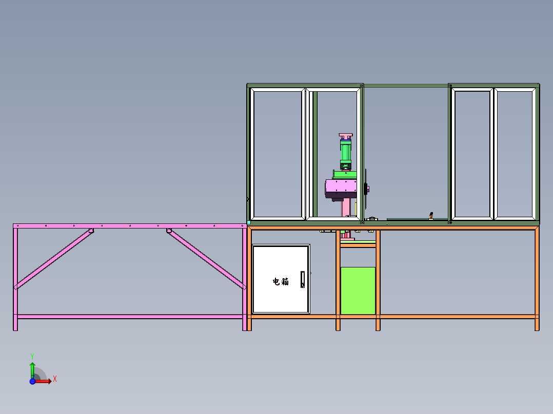 管材切割机sw18可编辑前视图