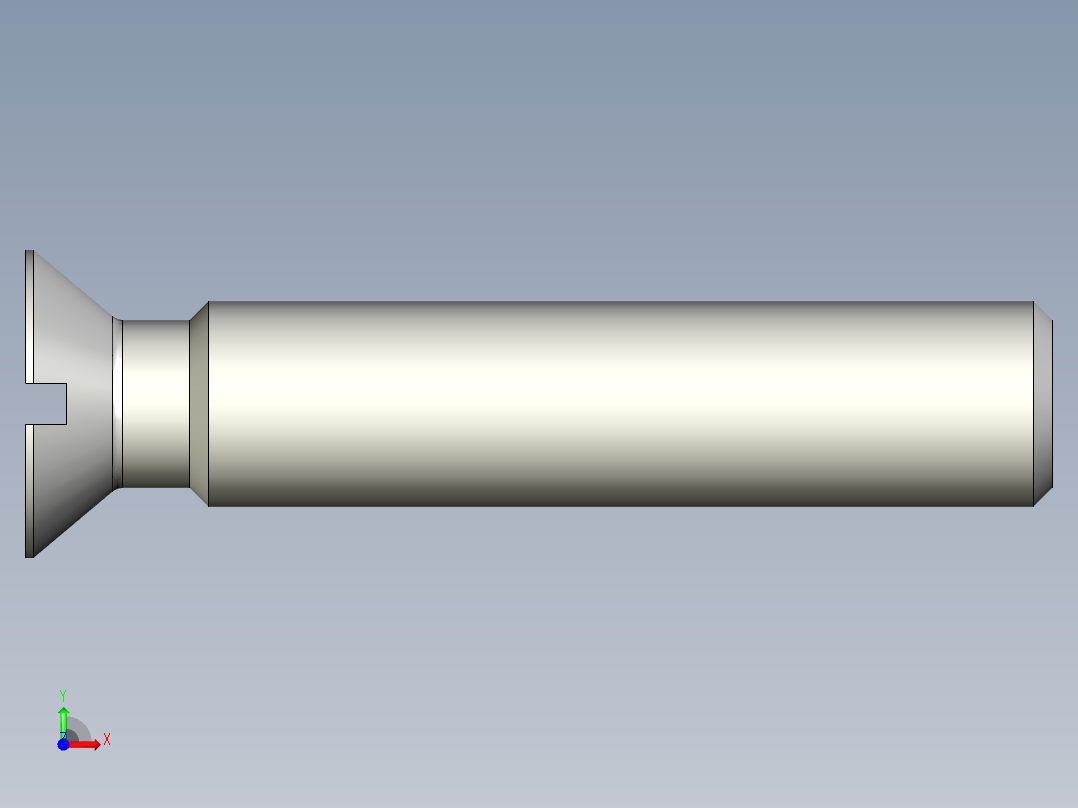 沉头螺钉-Slotted_BOLT-M10-L50_42-15-2x2-40.stp前视图